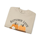 Autumn Love Crewneck Sweatshirt | Cozy Fall Apparel, Pumpkin Sweater, Harvest Gift, Thanksgiving Clothing, Seasonal Fashion
