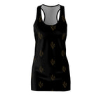 Elegant Floral Pattern Racerback Dress for Women