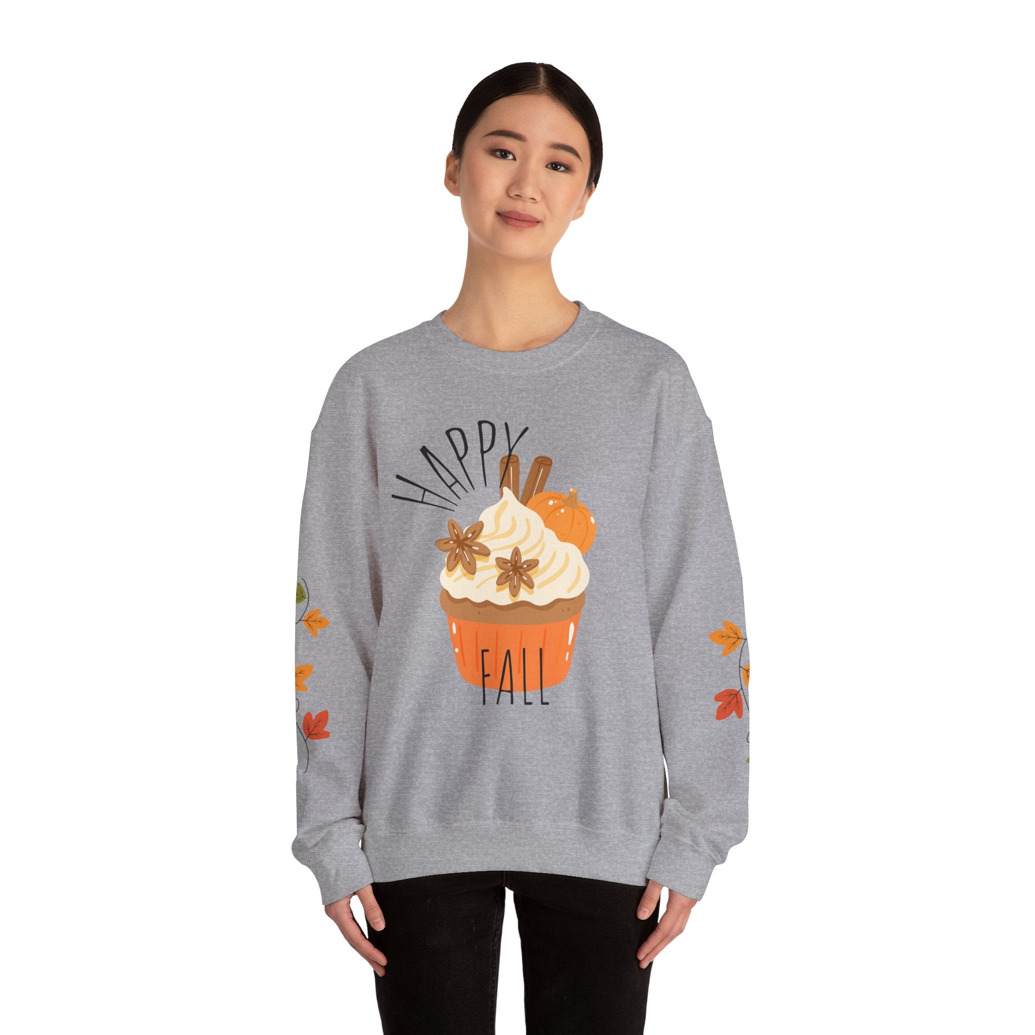 Autumn Cupcake Sweatshirt, Cozy Fall Crewneck, Unisex Sweater, Thanksgiving Apparel, Thanksgiving Gift, Seasonal Fashion