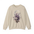 Floral Crescent Crewneck Sweatshirt – Lavender Rose Bouquet Graphic