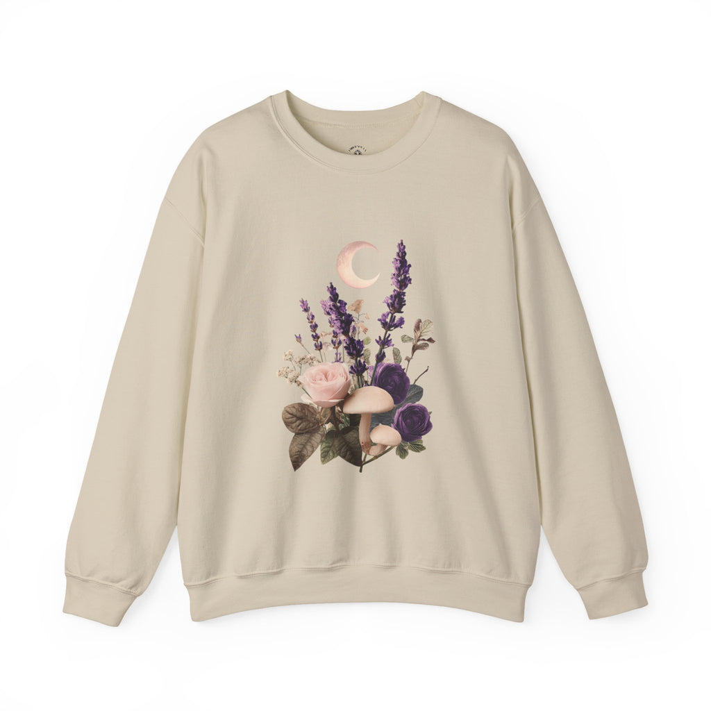 Floral Moon Sweatshirt — Lavender Bouquet Crewneck