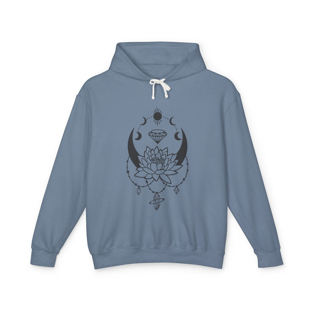 Lotus & Moon Unisex Lightweight Hooded Sweatshirt