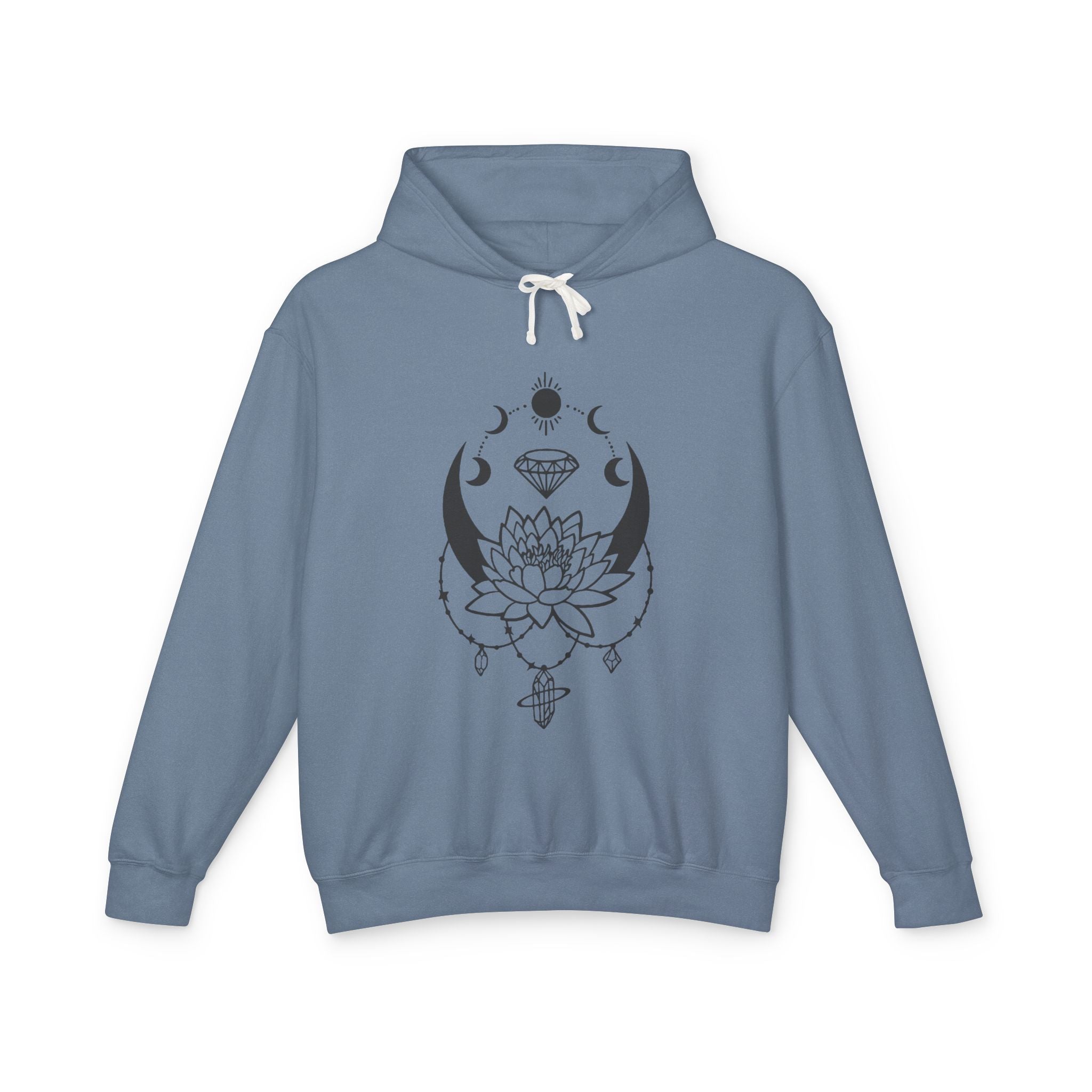 Lotus & Moon Unisex Lightweight Hooded Sweatshirt