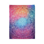 Mandala Tie-Dye Plush Blanket — Boho Colorful Cozy Throw for Yoga, Meditation & Home