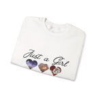 Just a Girl and Her Geodes Sweatshirt — Heart Geode Graphic Crewneck