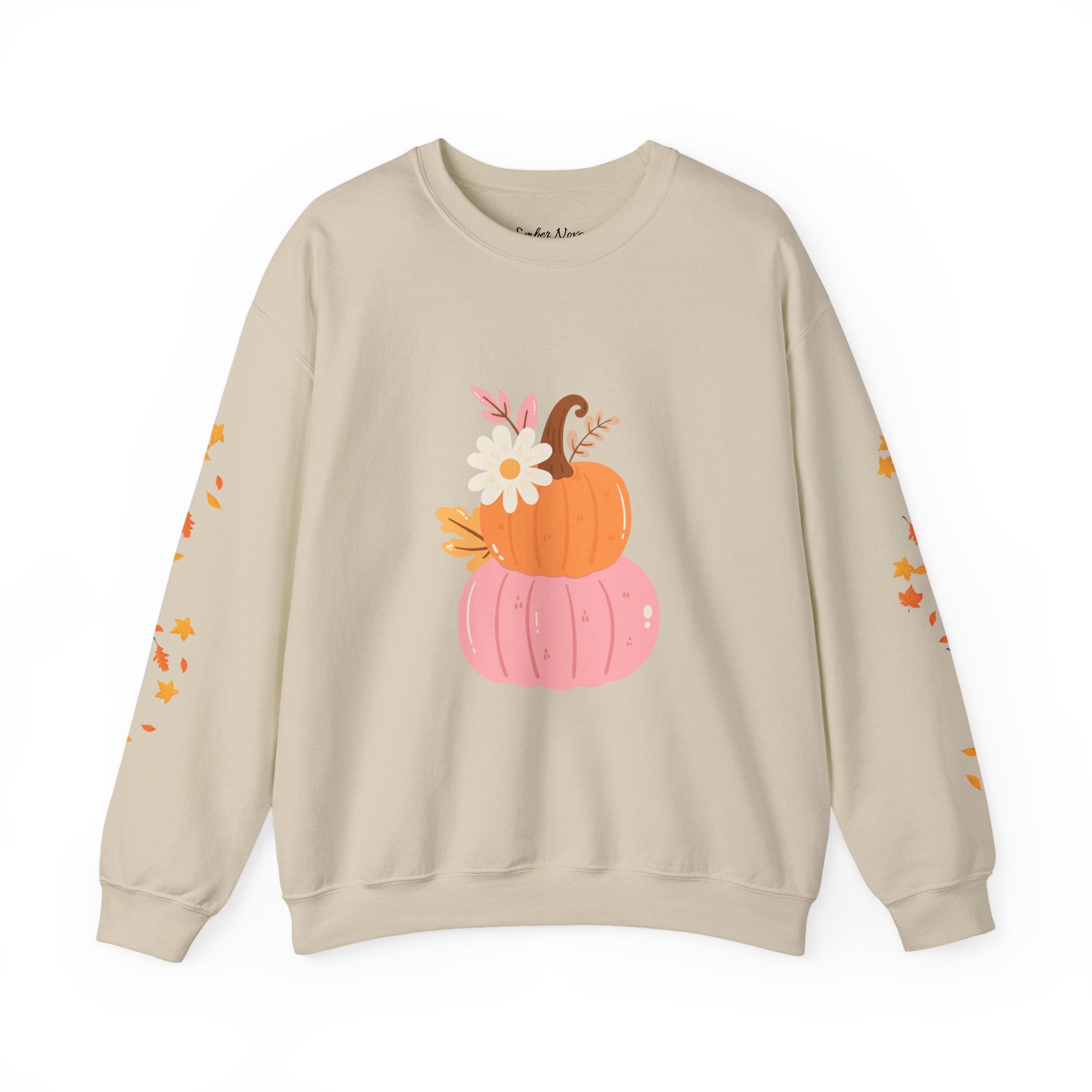 Autumn Harvest Crewneck Sweatshirt - Cozy Fall Fashion, Pumpkin Sweater, Seasonal Style, Gifts for Her, Thanksgiving Decor
