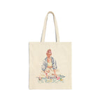 Artistic Cotton Canvas Tote Bag - Perfect for Eco-Friendly Shopping and Everyday Use