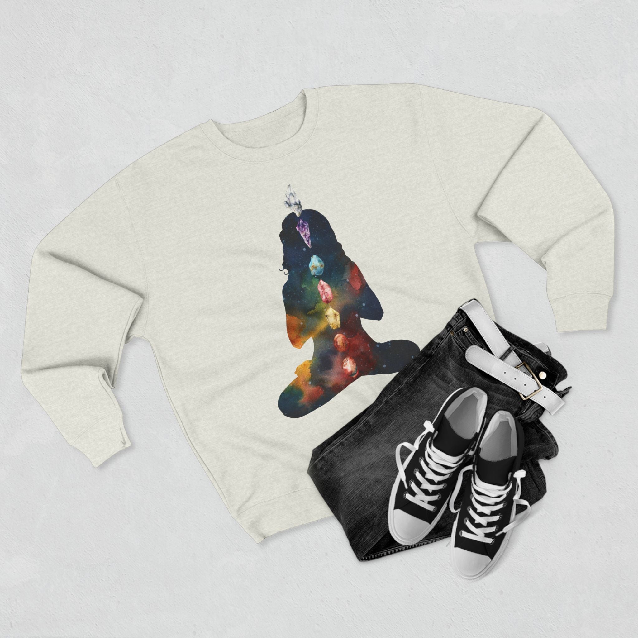 Celestial Sun Graphic Unisex Crewneck Sweatshirt