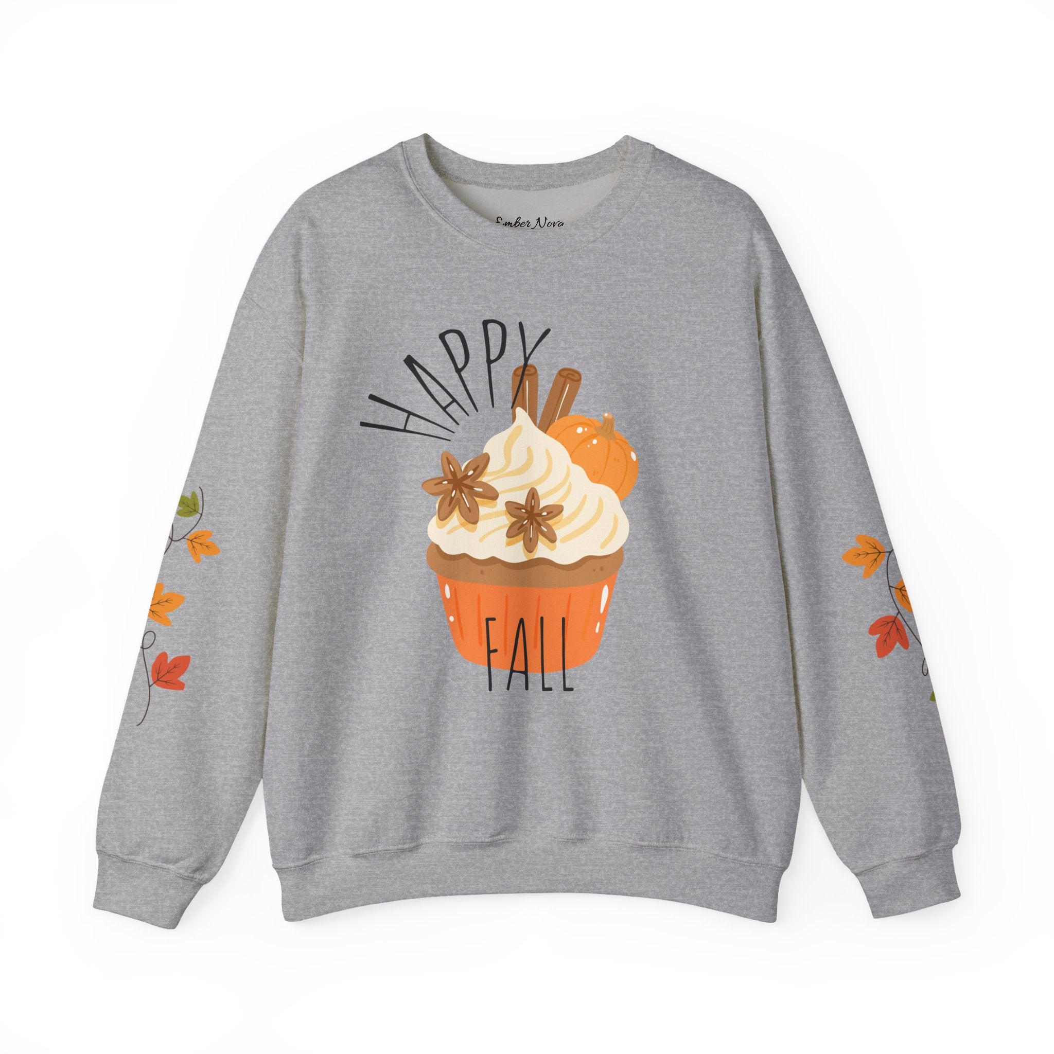 Autumn Cupcake Sweatshirt, Cozy Fall Crewneck, Unisex Sweater, Thanksgiving Apparel, Thanksgiving Gift, Seasonal Fashion