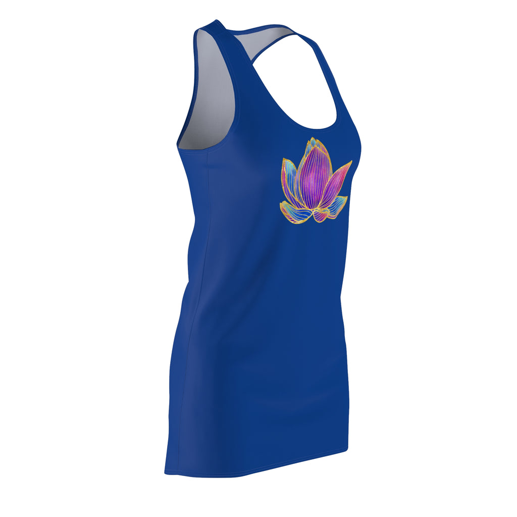 Lotus Flower Women's Racerback Dress - Casual Summer Style