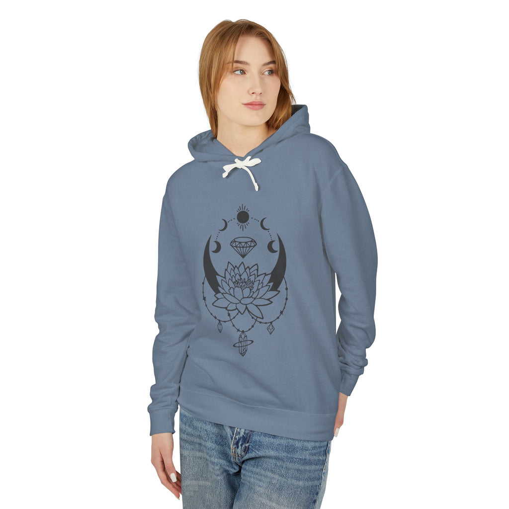 Lotus & Moon Unisex Lightweight Hooded Sweatshirt