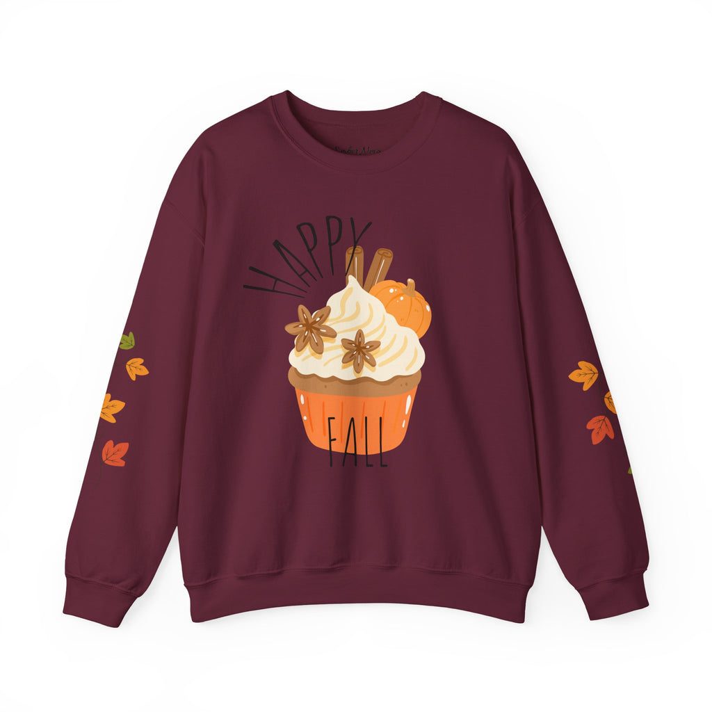 Autumn Cupcake Sweatshirt, Cozy Fall Crewneck, Unisex Sweater, Thanksgiving Apparel, Thanksgiving Gift, Seasonal Fashion