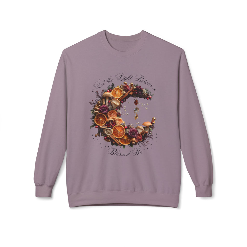Crewneck Sweatshirt — Autumn Citrus Wreath “Count Your Blessings” Fall Graphic