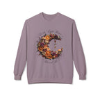 Crewneck Sweatshirt — Autumn Citrus Wreath “Count Your Blessings” Fall Graphic