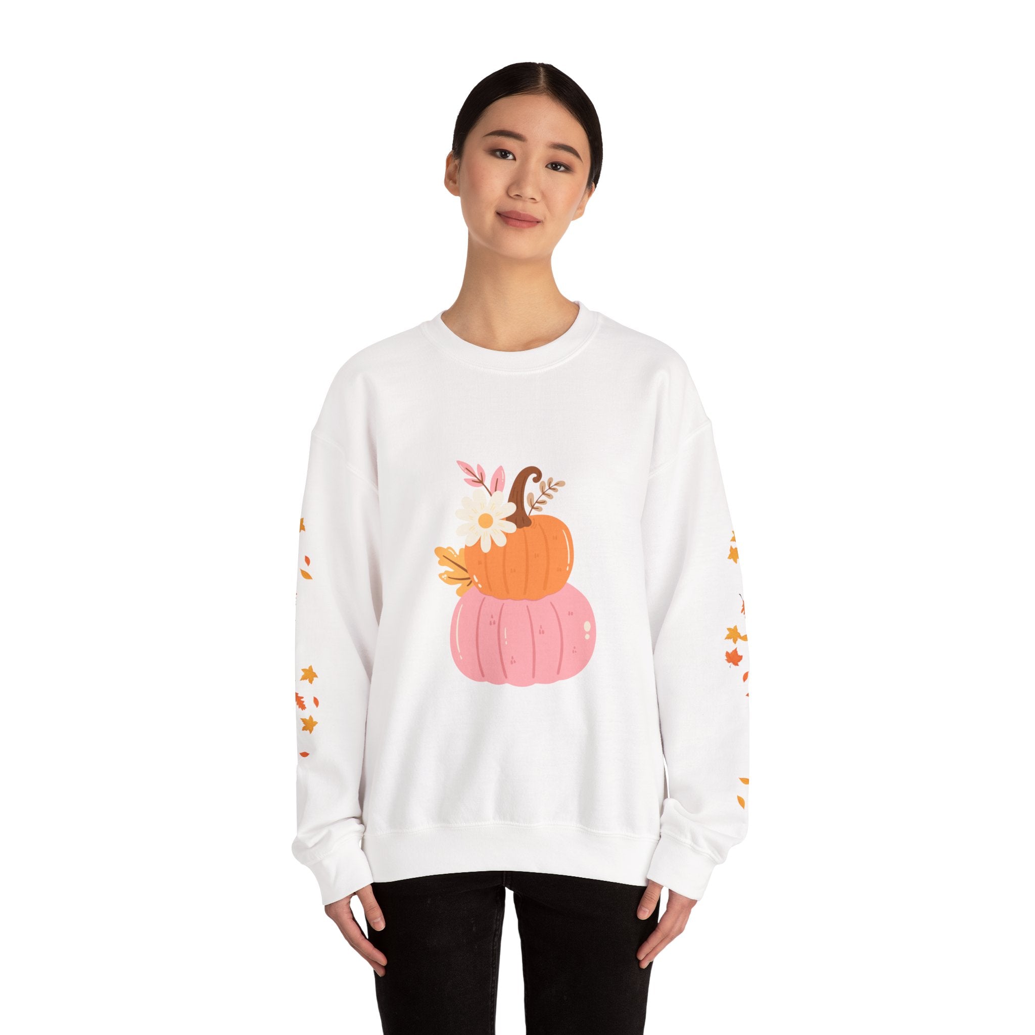 Autumn Harvest Crewneck Sweatshirt - Cozy Fall Fashion, Pumpkin Sweater, Seasonal Style, Gifts for Her, Thanksgiving Decor