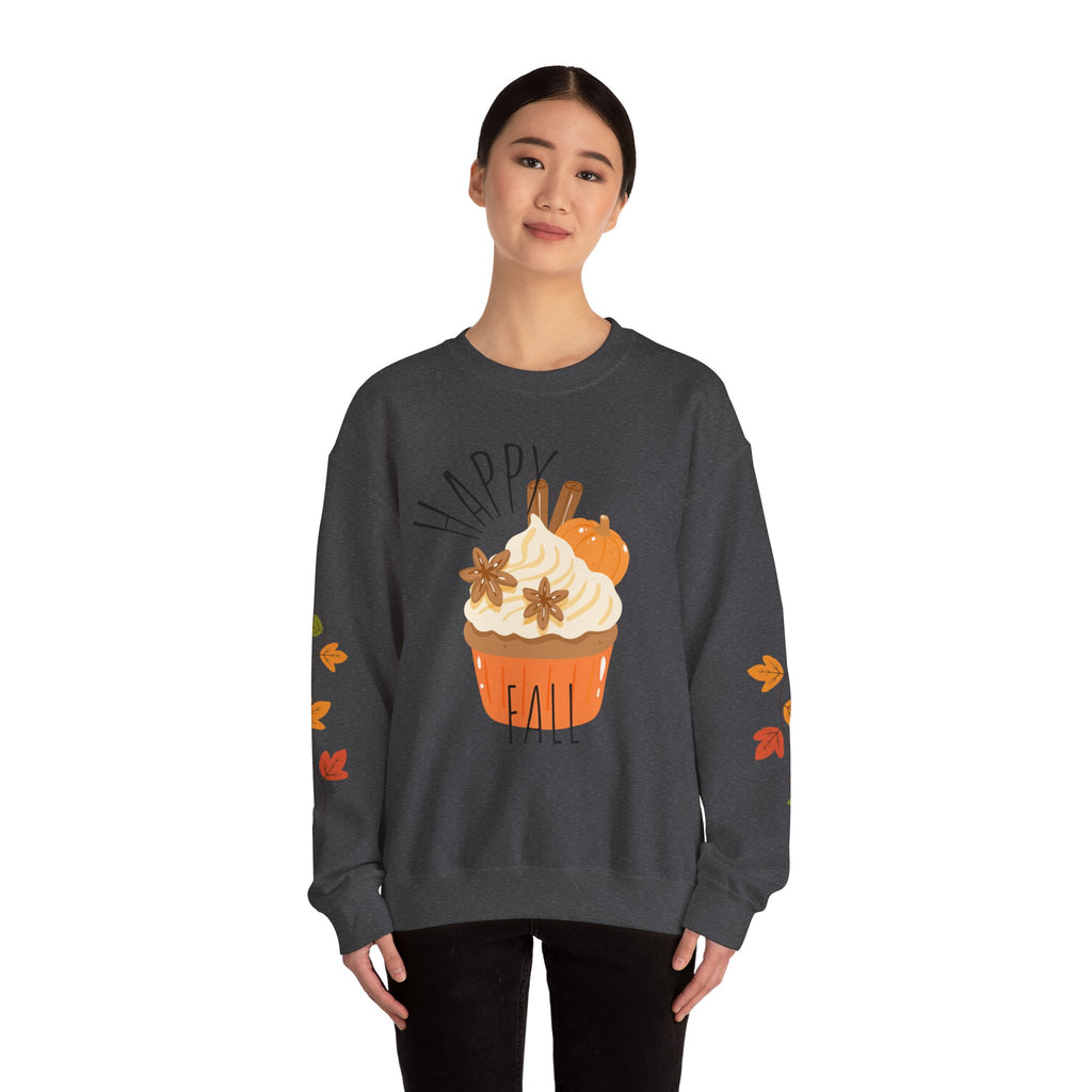 Autumn Cupcake Sweatshirt, Cozy Fall Crewneck, Unisex Sweater, Thanksgiving Apparel, Thanksgiving Gift, Seasonal Fashion