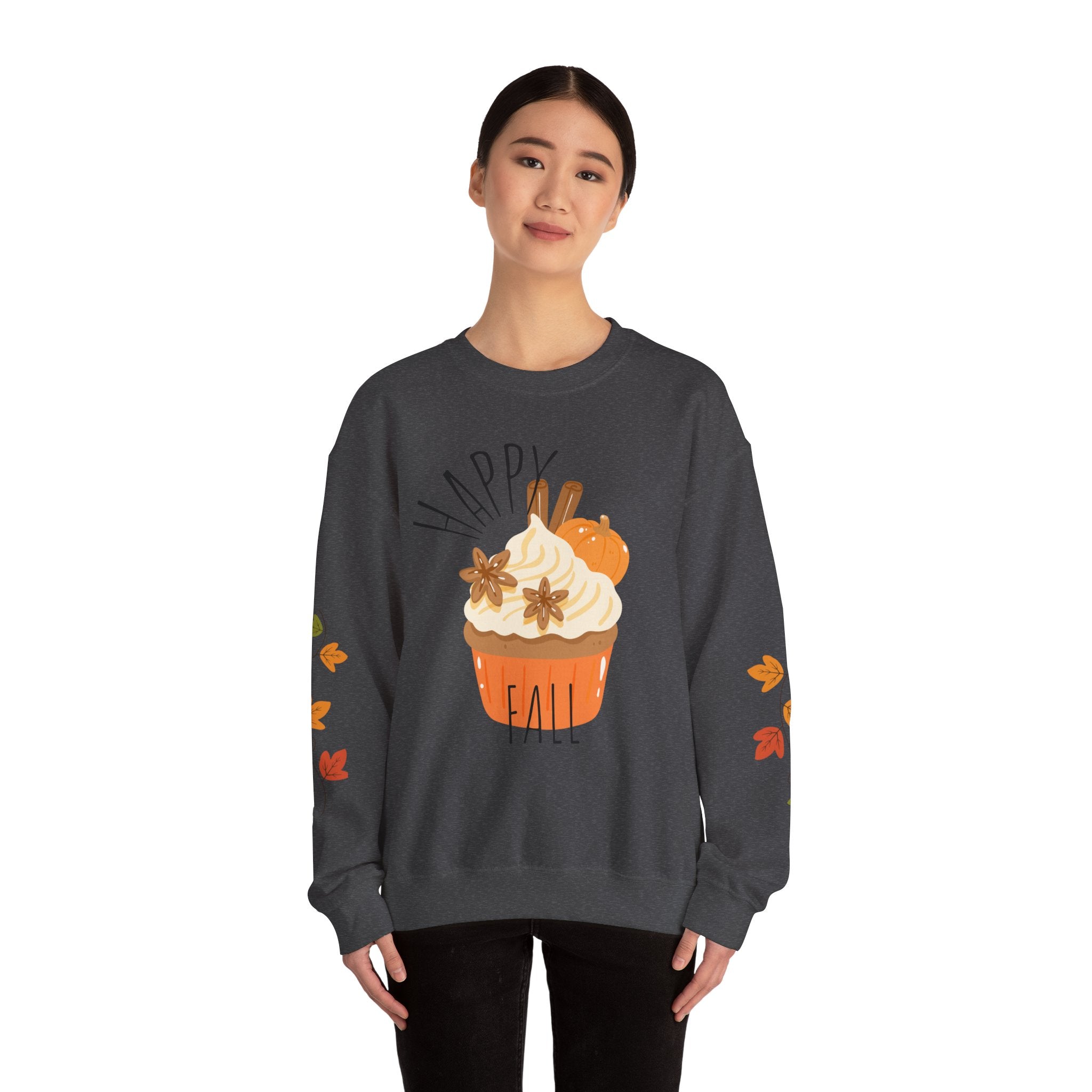 Autumn Cupcake Sweatshirt, Cozy Fall Crewneck, Unisex Sweater, Thanksgiving Apparel, Thanksgiving Gift, Seasonal Fashion