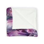 Crystal Cluster Blanket — Purple Gemstone Plush Throw