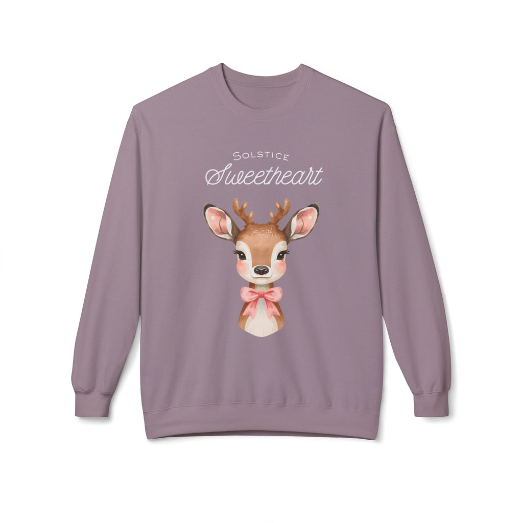 Sweatshirt — Solstice Sweetheart Reindeer Crewneck Holiday Sweater