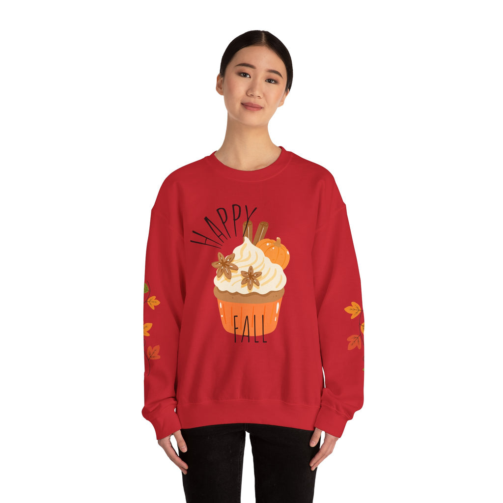 Autumn Cupcake Sweatshirt, Cozy Fall Crewneck, Unisex Sweater, Thanksgiving Apparel, Thanksgiving Gift, Seasonal Fashion
