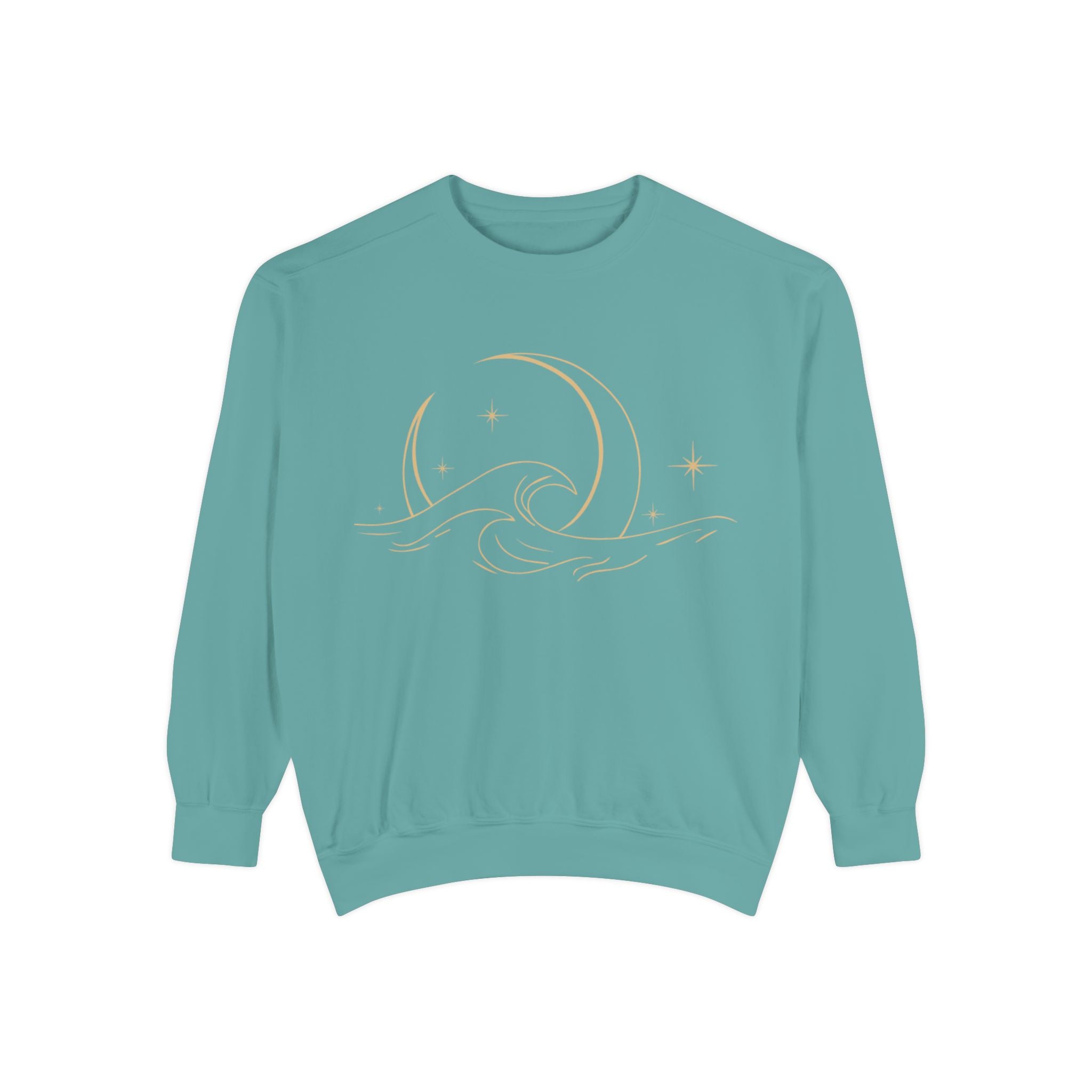 Cozy Wave-Printed Unisex Sweatshirt