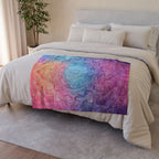 Mandala Tie-Dye Plush Blanket — Boho Colorful Cozy Throw for Yoga, Meditation & Home