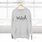 Witch Fleece Hoodie - Cozy Spellbinding Apparel for Witches, Gifts for Halloween, Winter Wear, Spiritual Gathering