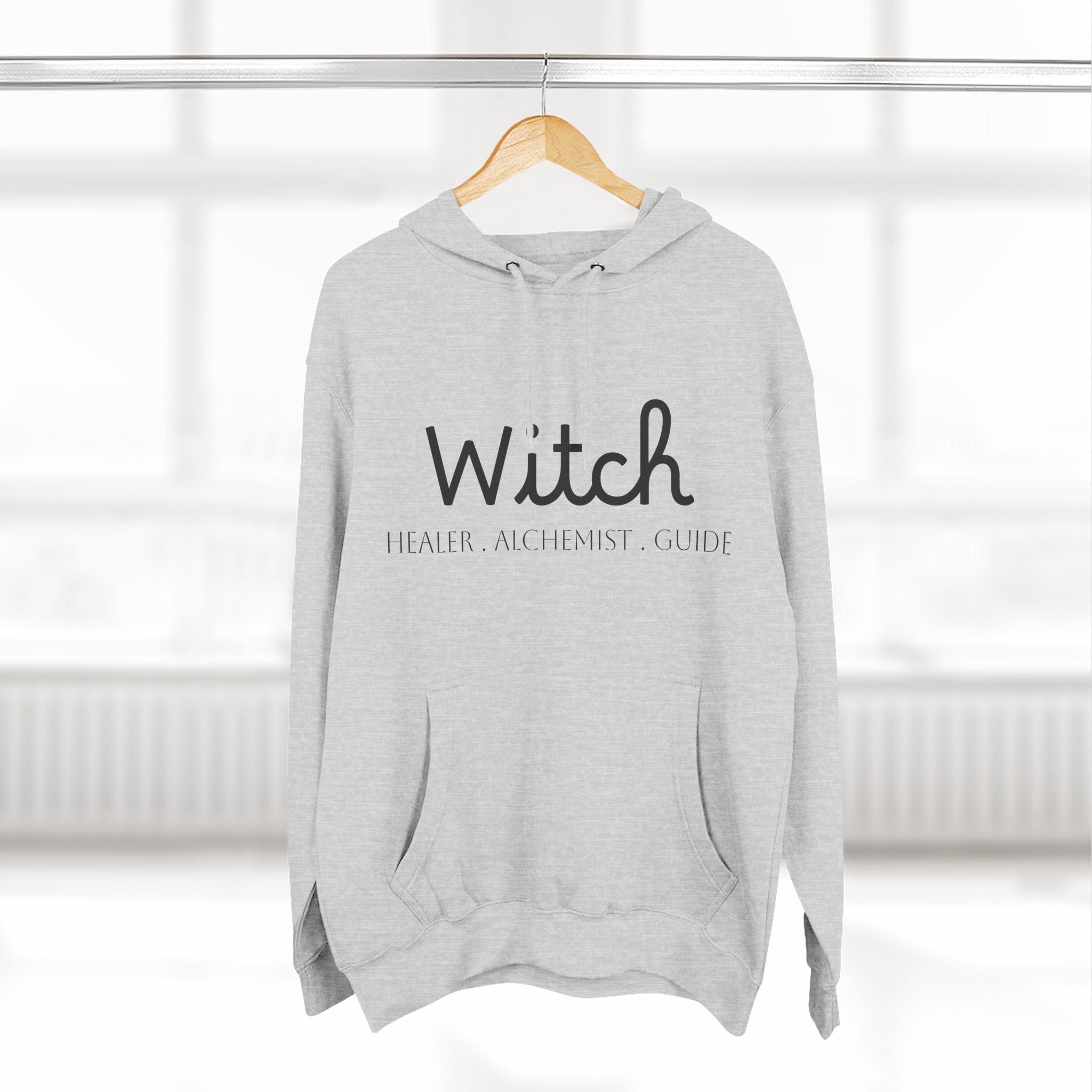 Witch Fleece Hoodie - Cozy Spellbinding Apparel for Witches, Gifts for Halloween, Winter Wear, Spiritual Gathering