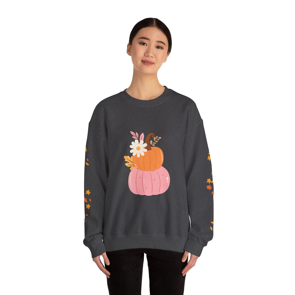 Autumn Harvest Crewneck Sweatshirt - Cozy Fall Fashion, Pumpkin Sweater, Seasonal Style, Gifts for Her, Thanksgiving Decor