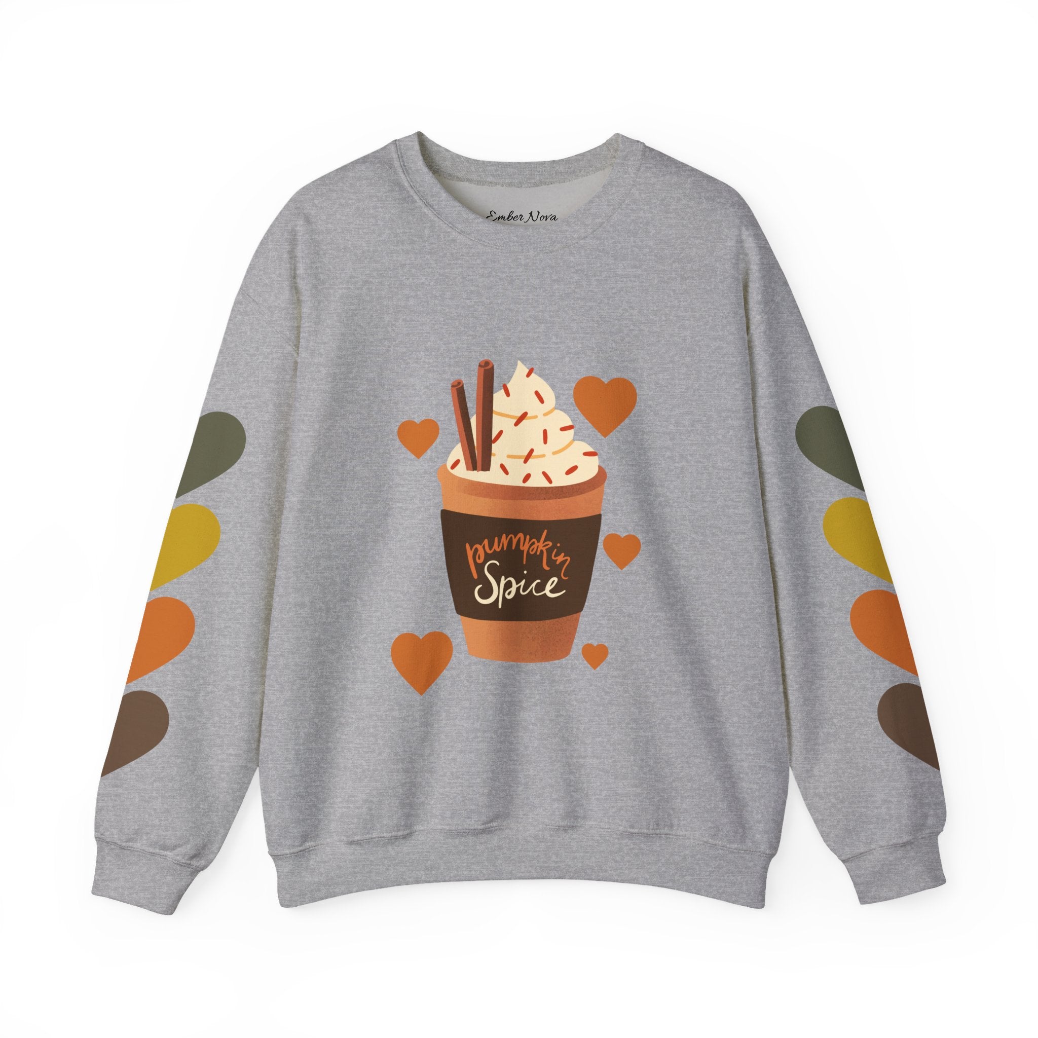 Fall Vibes Pumpkin Spice Sweatshirt, Cozy Apparel for Autumn Lovers, Perfect for Thanksgiving, Halloween and Casual Gatherings