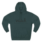 Witch Fleece Hoodie - Cozy Spellbinding Apparel for Witches, Gifts for Halloween, Winter Wear, Spiritual Gathering