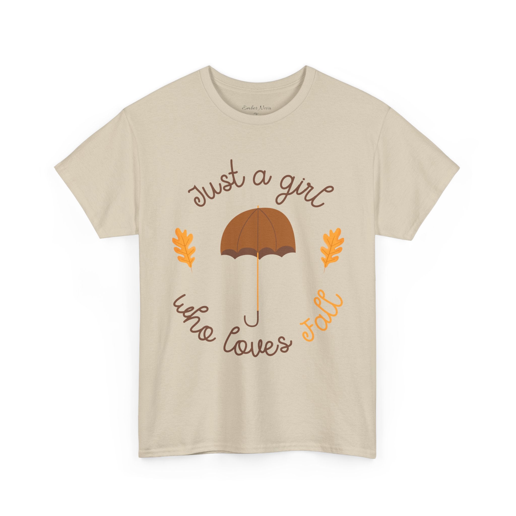 Just a Girl Who Loves Fall Tee, Unisex Autumn T-Shirt, Cozy Casual Wear, Fall Fashion, Gift for Fall Lovers, Seasonal Outfit