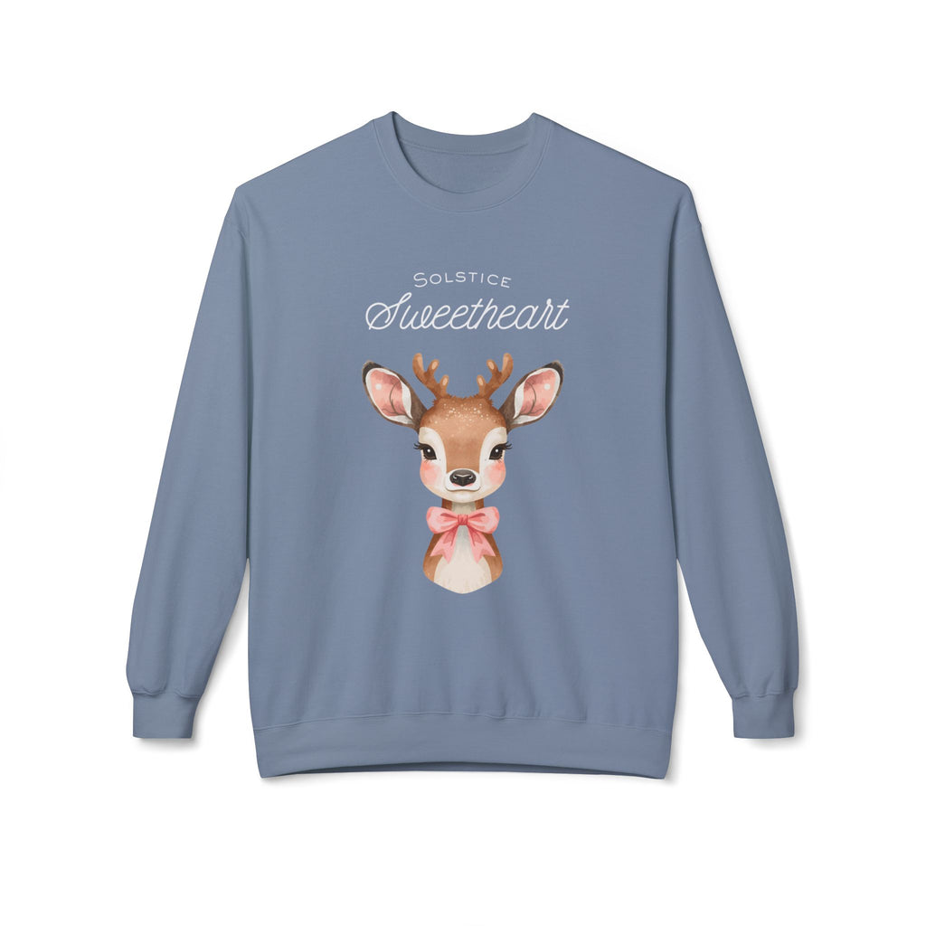 Sweatshirt — Solstice Sweetheart Reindeer Crewneck Holiday Sweater