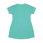 Lotus Flower T-Shirt Dress - Comfortable & Chic AOP Design