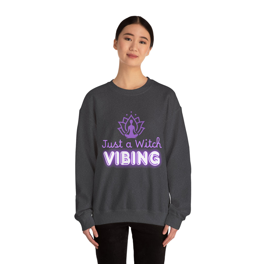 Just a Witch Vibing Crewneck Sweatshirt