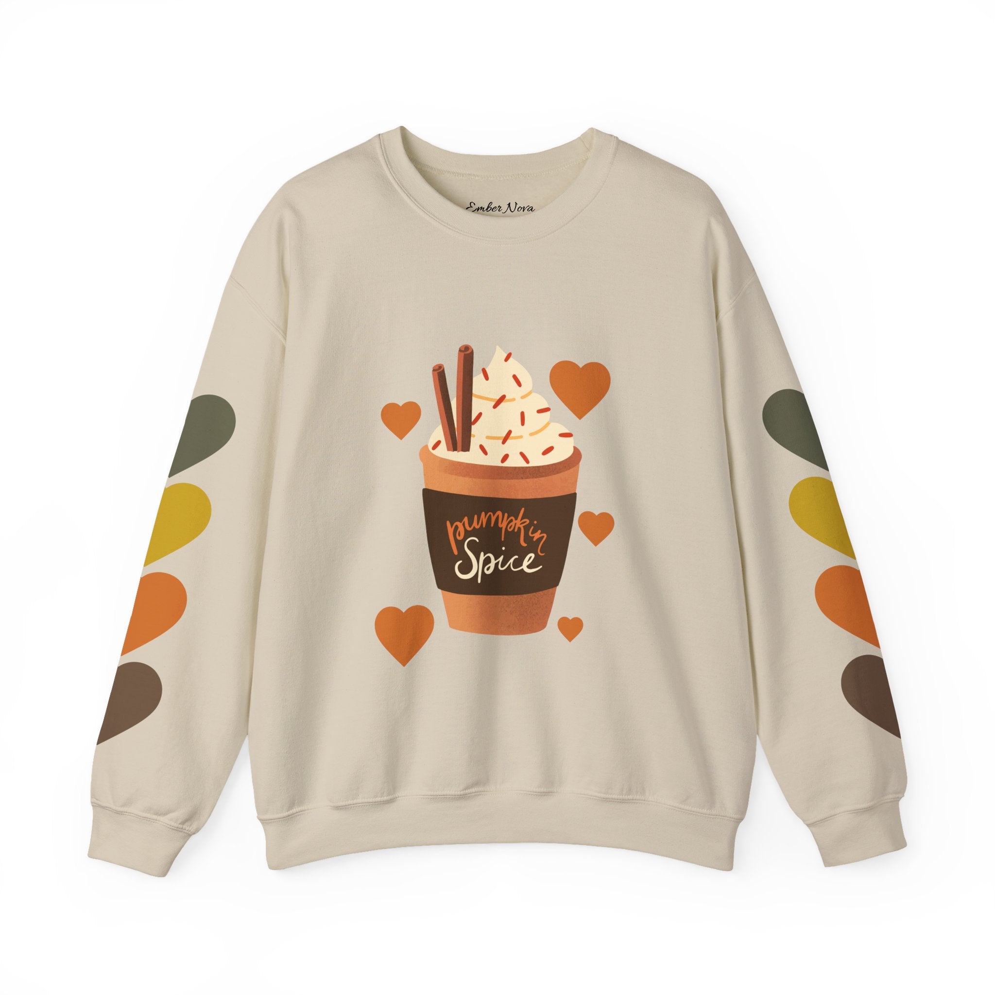 Fall Vibes Pumpkin Spice Sweatshirt, Cozy Apparel for Autumn Lovers, Perfect for Thanksgiving, Halloween and Casual Gatherings
