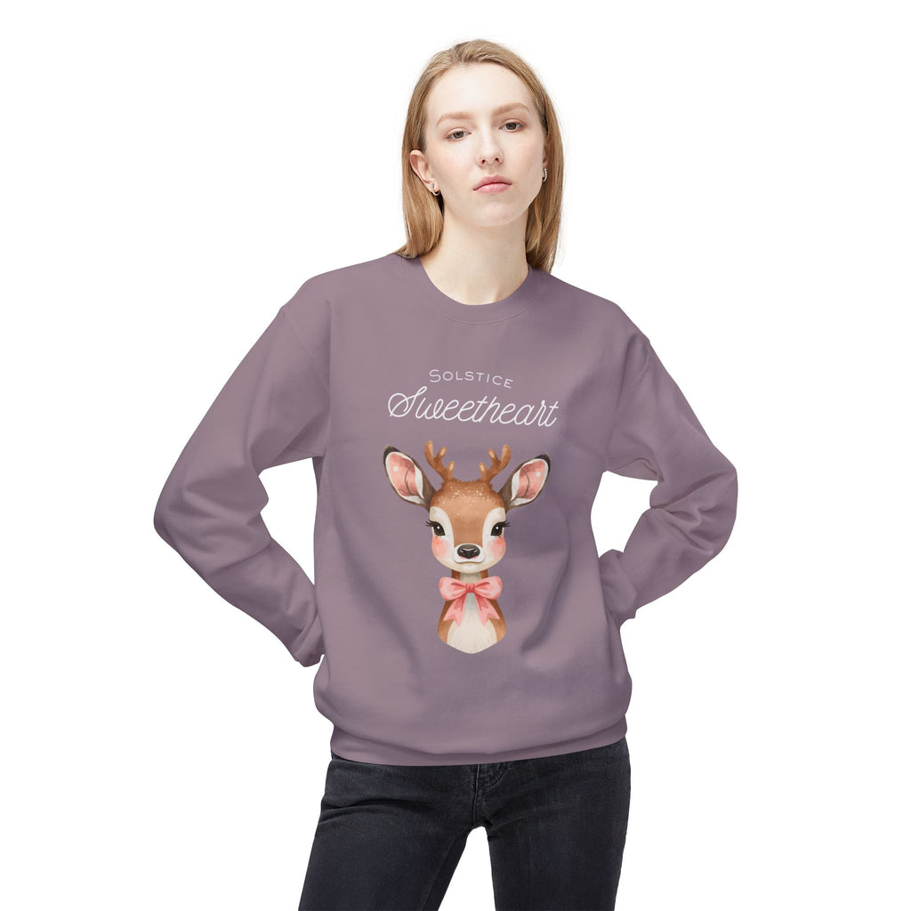 Sweatshirt — Solstice Sweetheart Reindeer Crewneck Holiday Sweater