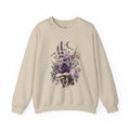 Floral Moon & Mushrooms Sweatshirt — Purple Rose Botanical Crewneck