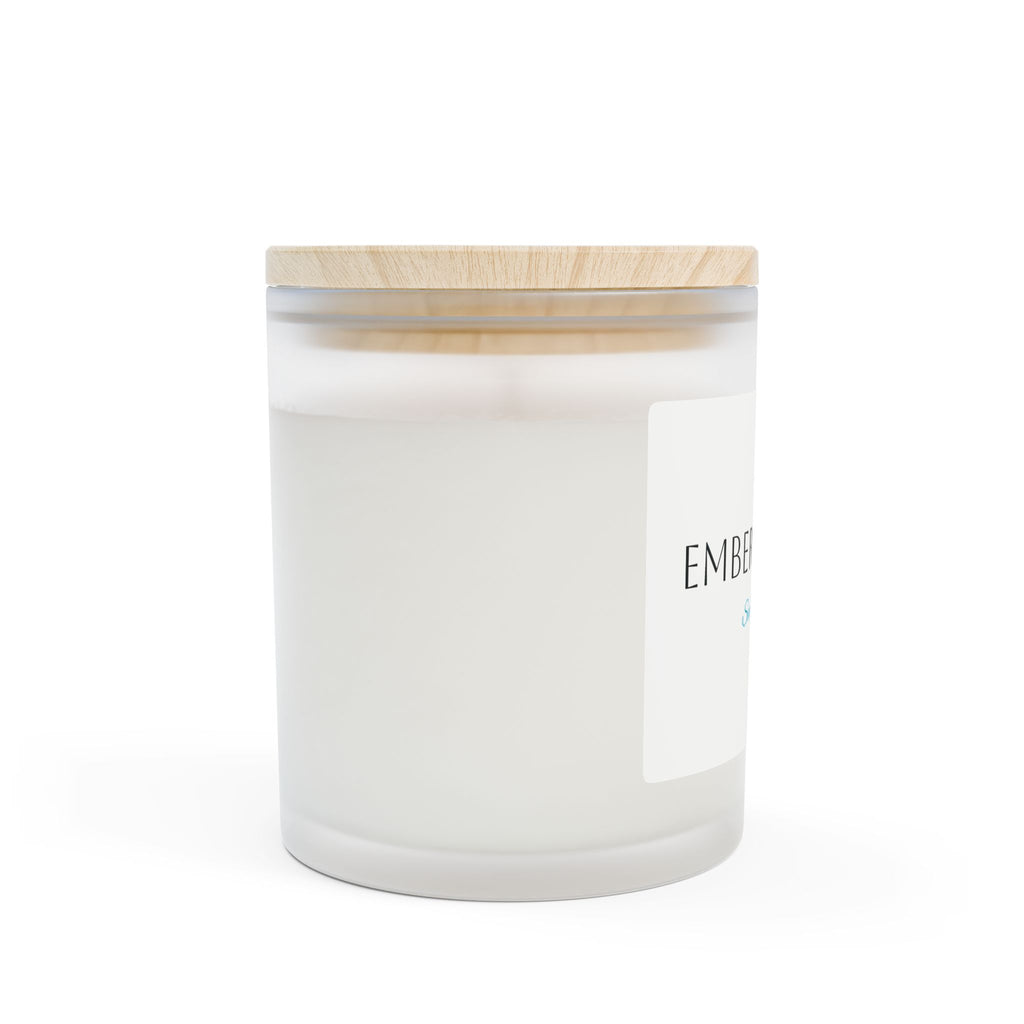 Sea Minerals 11oz Frosted Glass Candle - Soothing Aromatherapy for Home Décor