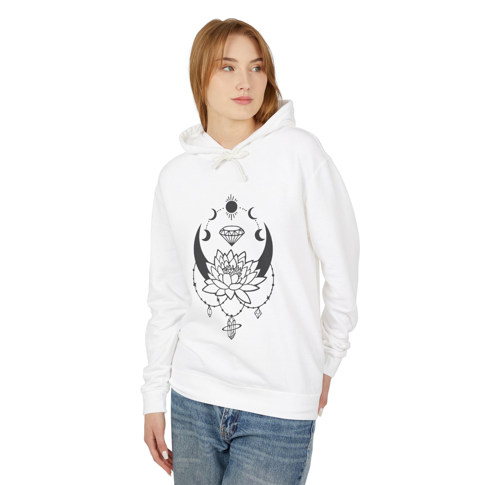 Lotus & Moon Unisex Lightweight Hooded Sweatshirt