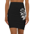 Elegant Floral Print Women's Mid-Waist Pencil Skirt