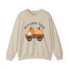 Autumn Love Crewneck Sweatshirt | Cozy Fall Apparel, Pumpkin Sweater, Harvest Gift, Thanksgiving Clothing, Seasonal Fashion