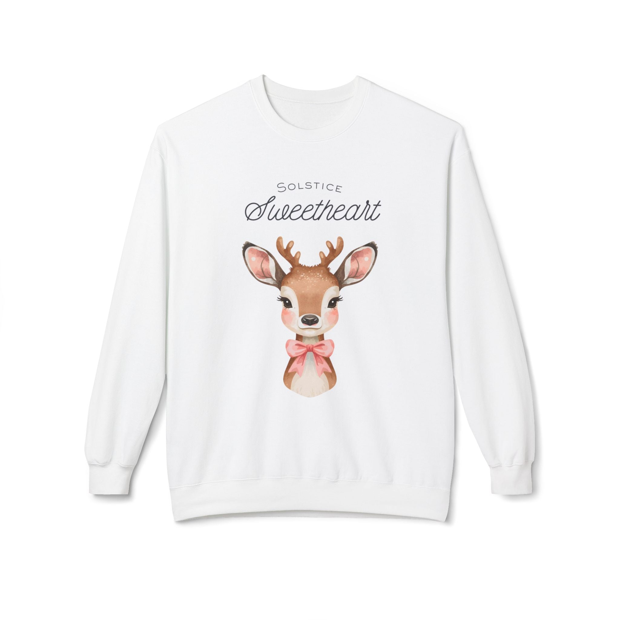 Sweatshirt — Solstice Sweetheart Reindeer Crewneck Holiday Sweater