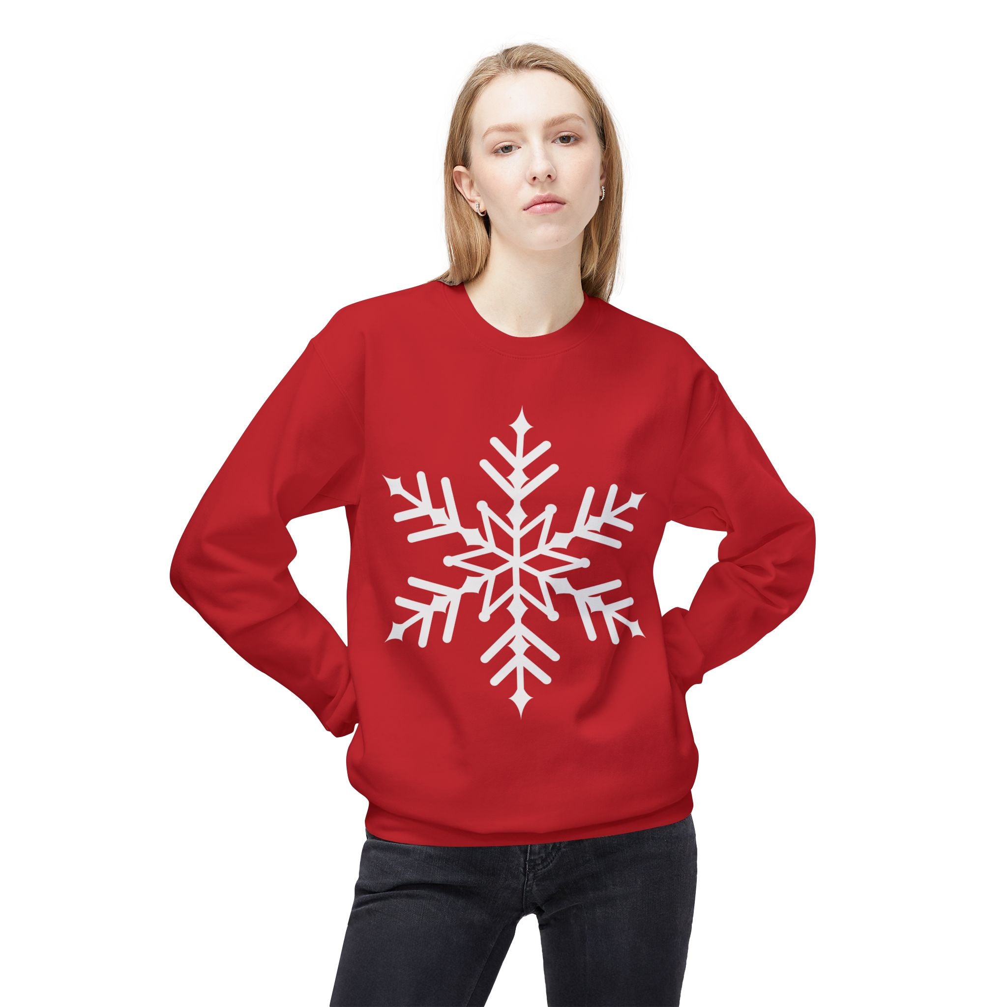 Snowflake Crewneck Sweatshirt — Frosty Winter Graphic Pullover