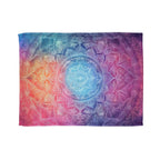 Mandala Tie-Dye Plush Blanket — Boho Colorful Cozy Throw for Yoga, Meditation & Home