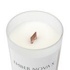 Fraser Fir Candle - 11oz Frosted Glass Scented Candle for Cozy Atmosphere, Perfect for Holidays & Home Décor