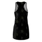 Elegant Floral Pattern Racerback Dress for Women