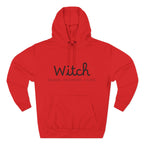 Witch Fleece Hoodie - Cozy Spellbinding Apparel for Witches, Gifts for Halloween, Winter Wear, Spiritual Gathering