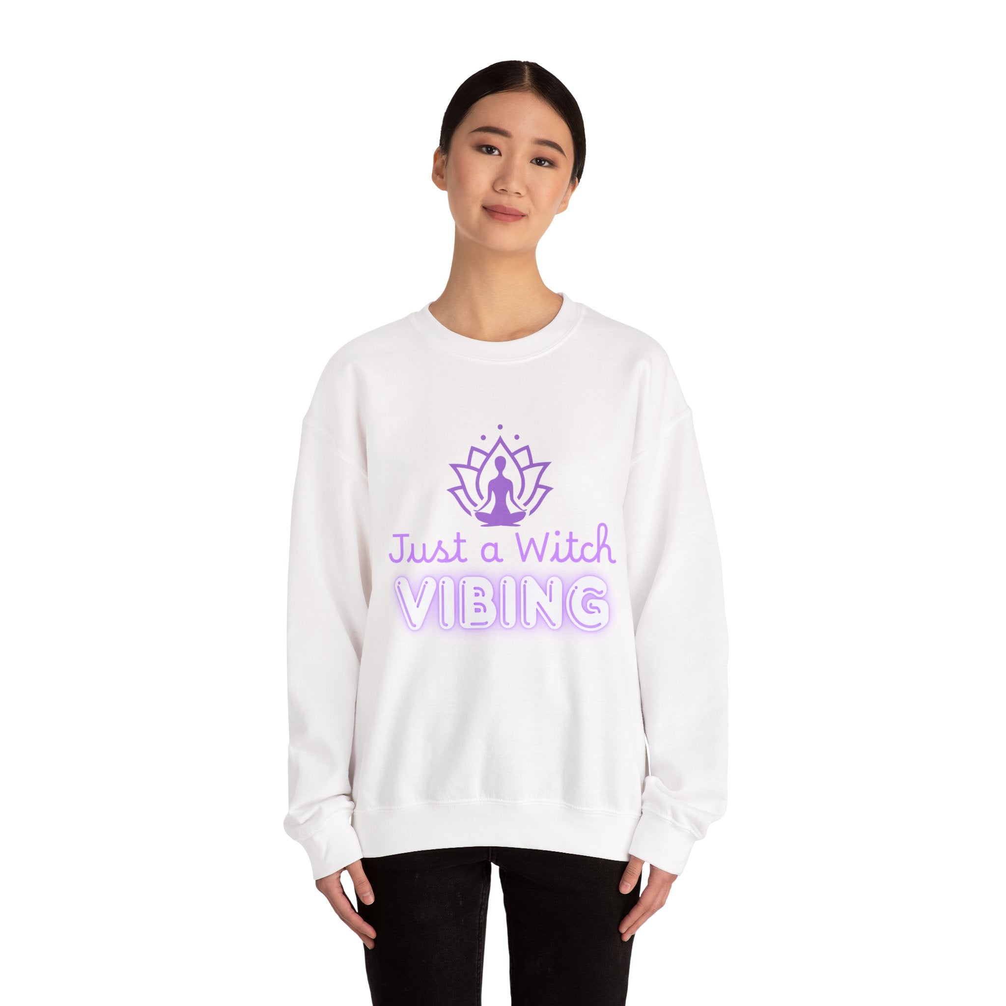 Just a Witch Vibing Crewneck Sweatshirt