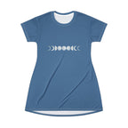 Moon Phases T-Shirt Dress - Cosmic Style for Everyday Wear